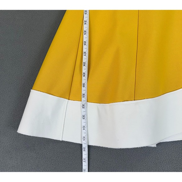 Esteban Cortazar Dress Womens Size 2 Yellow Fit Flare 60s 50s Retro Style - Picture 7 of 11